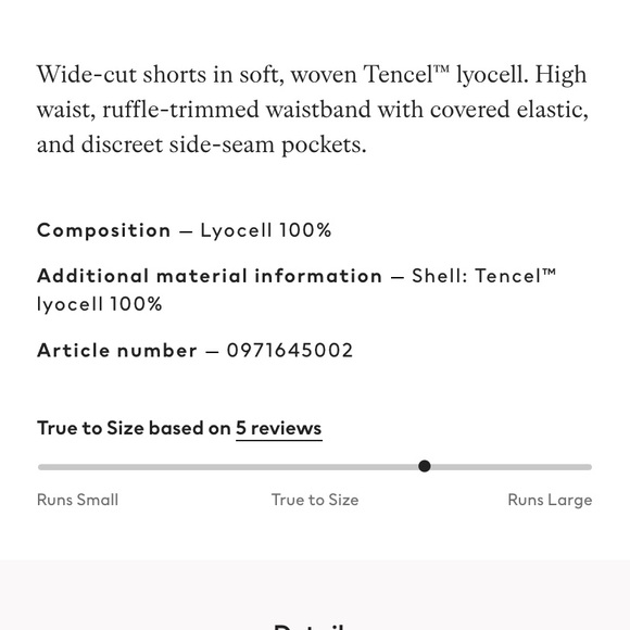 h&m wide cut ruffle top shorts - Picture 3 of 7